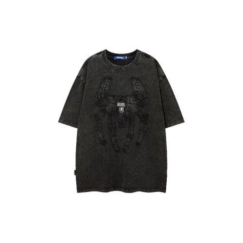 in a bateau neck T-shirt