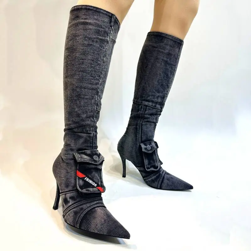 Funky Basics Knee High Boots-4