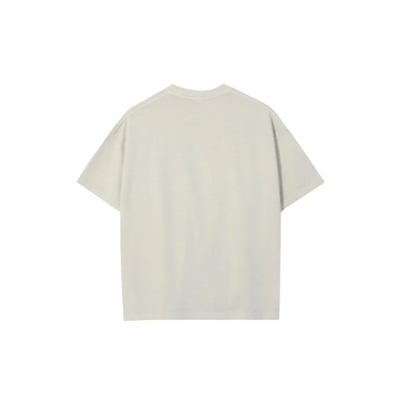 Washed Distress Cotton T Shirt-11