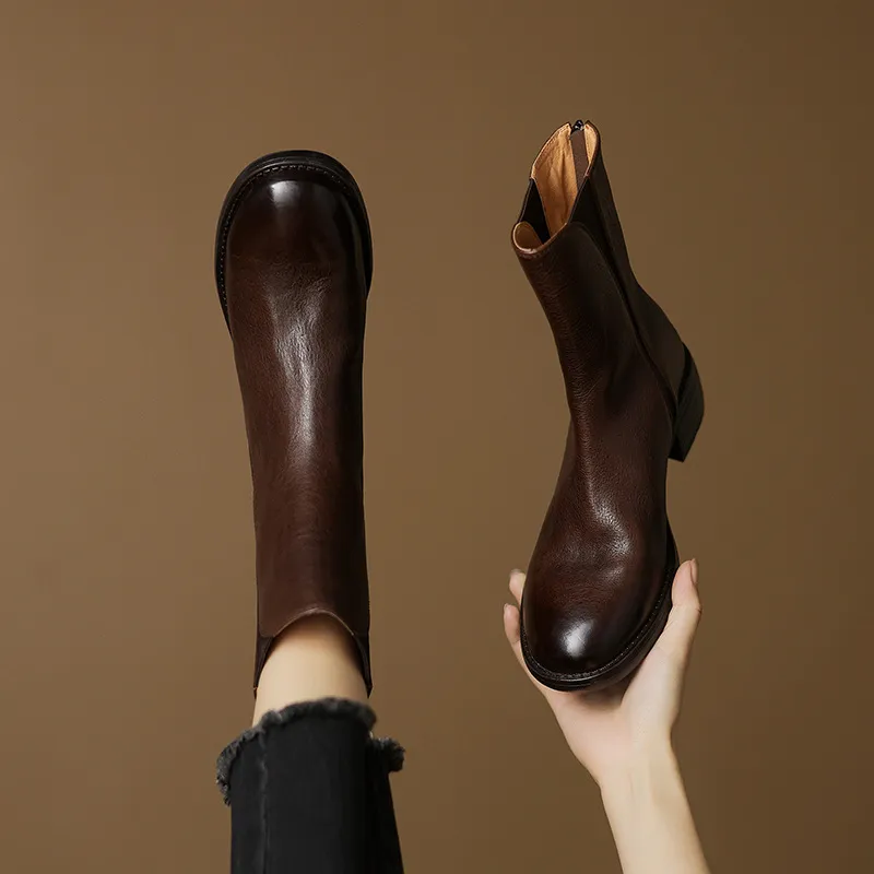 Fashionable Retro Ankle Boots-2
