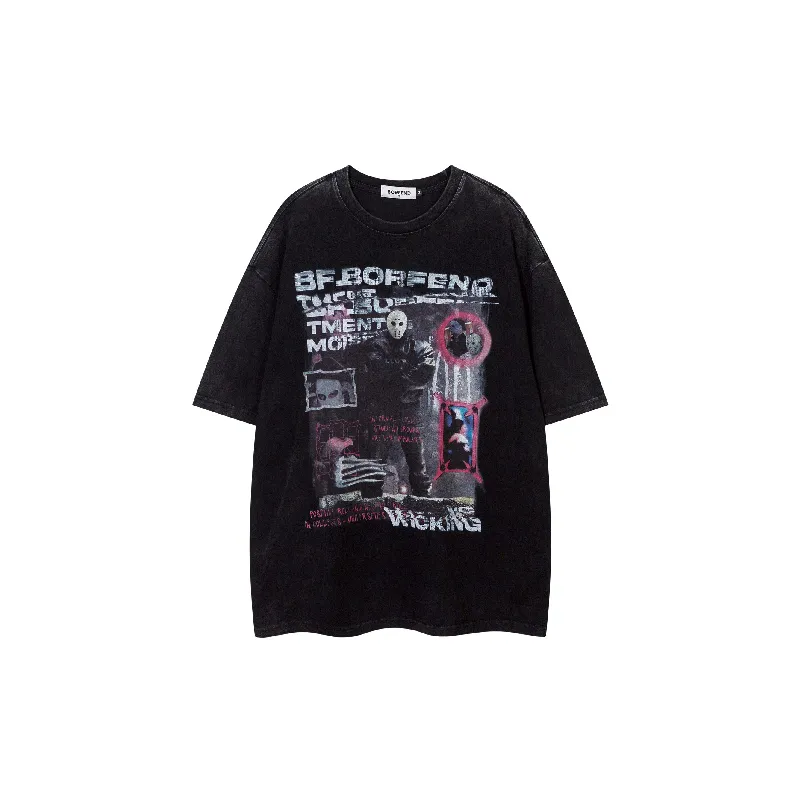 Fashionable Loose 100% Cotton T Shirt-0
