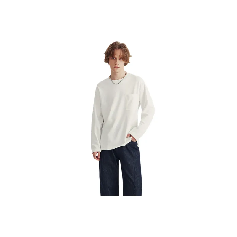 Plain Loose Cotton Blended Fabric T Shirt-0