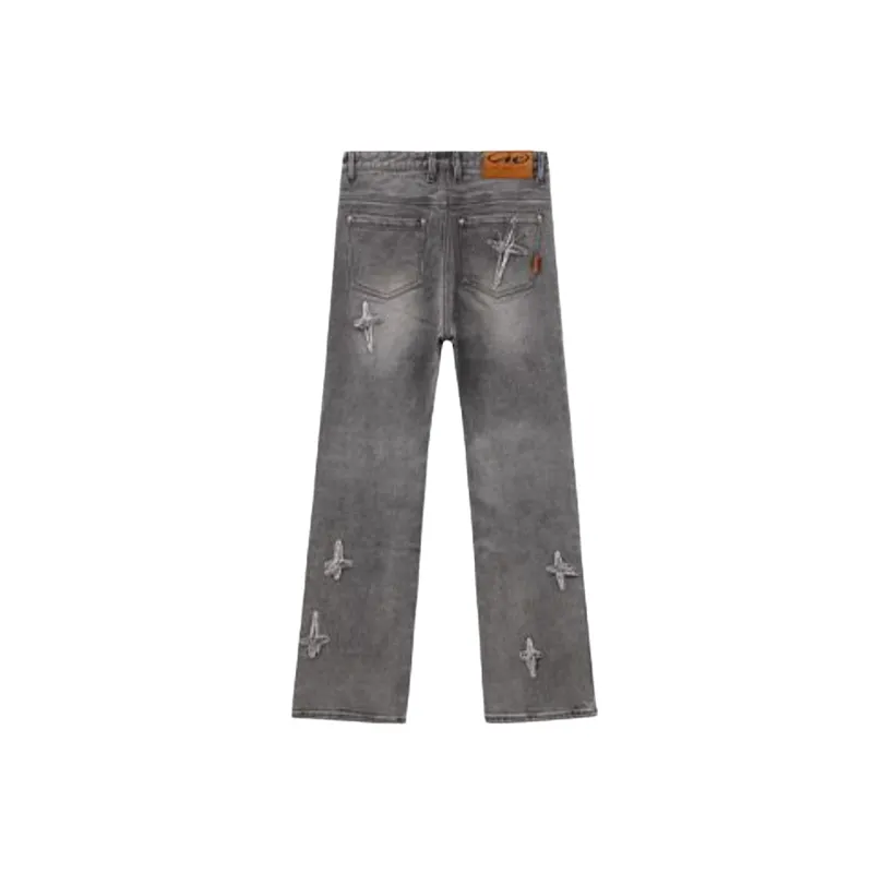 Retro Embroidery Jeans-5
