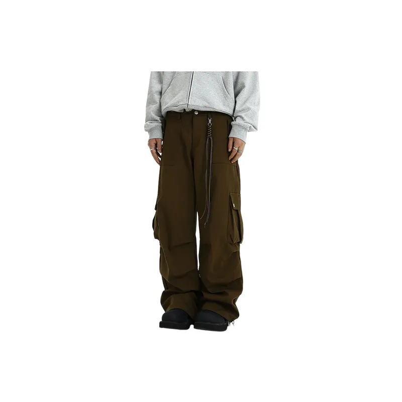 Retro Loose Straight Leg Cargo Pants-3