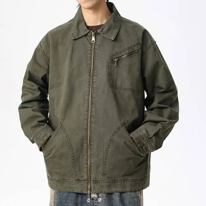 Fashionable Zipper Cotton Jacket-1