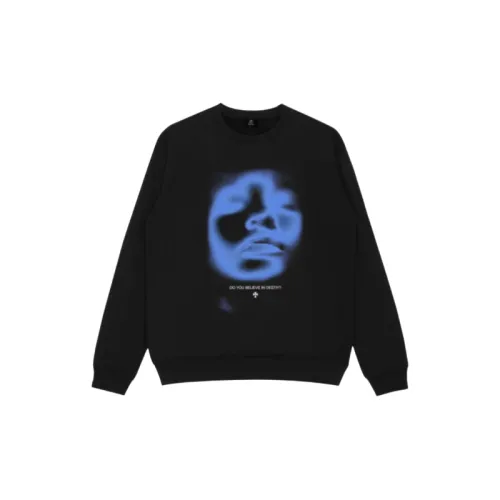 Plus size Portrait Printed Crew Neck Pullover Casual Hoodie