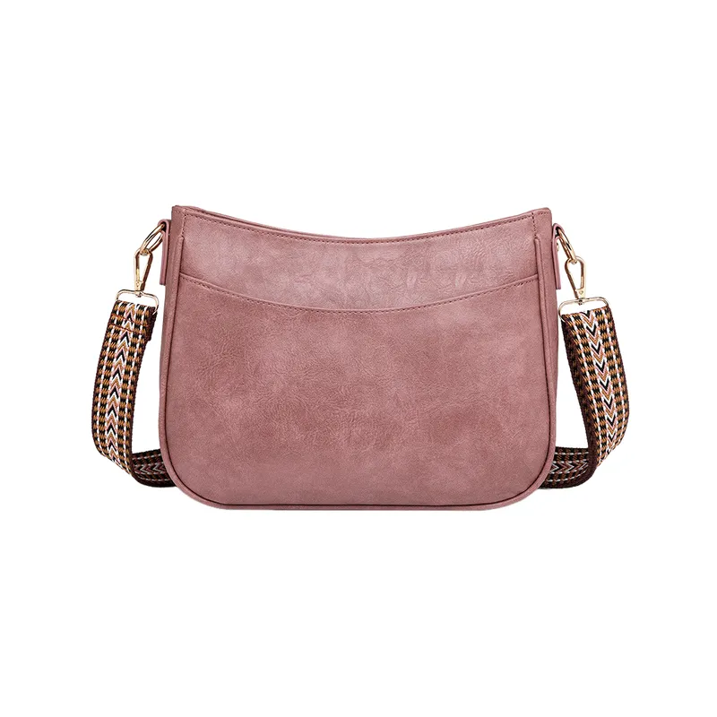 Retro Plain Crossbody Bag-1