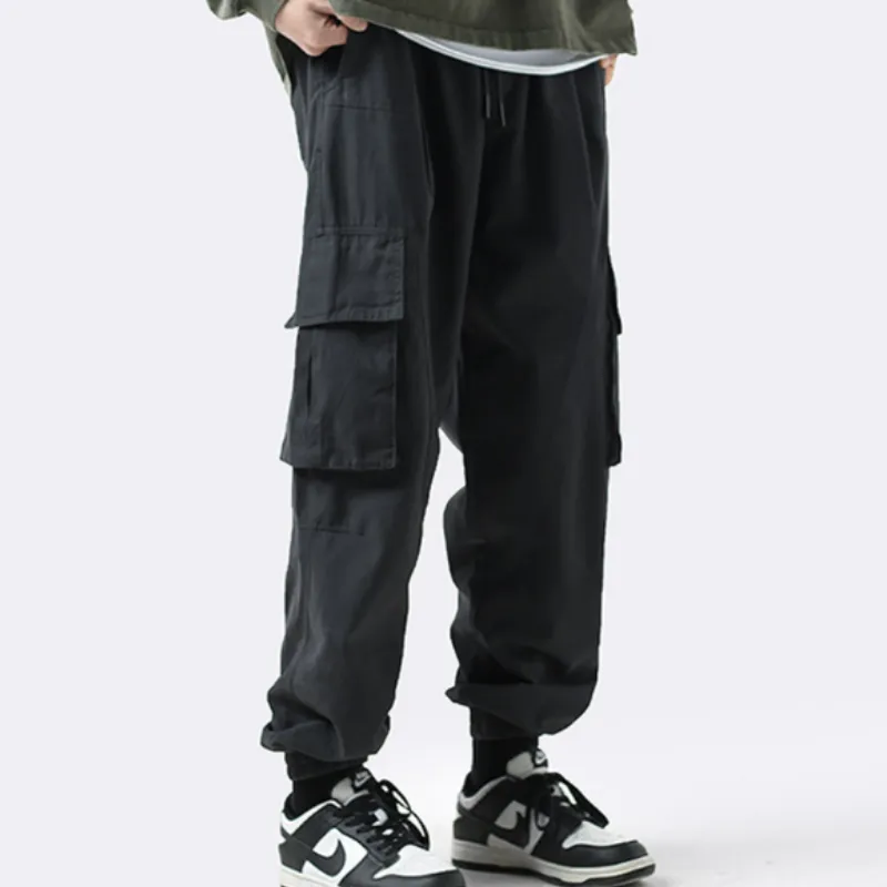 Multi Pocket Trendy Retro Loose Casual Pants-2