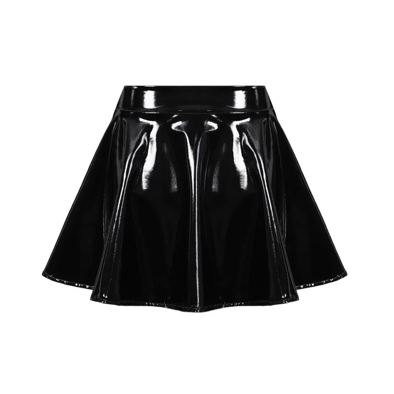 Fashionable Basics PU Leather Skirt Women-1