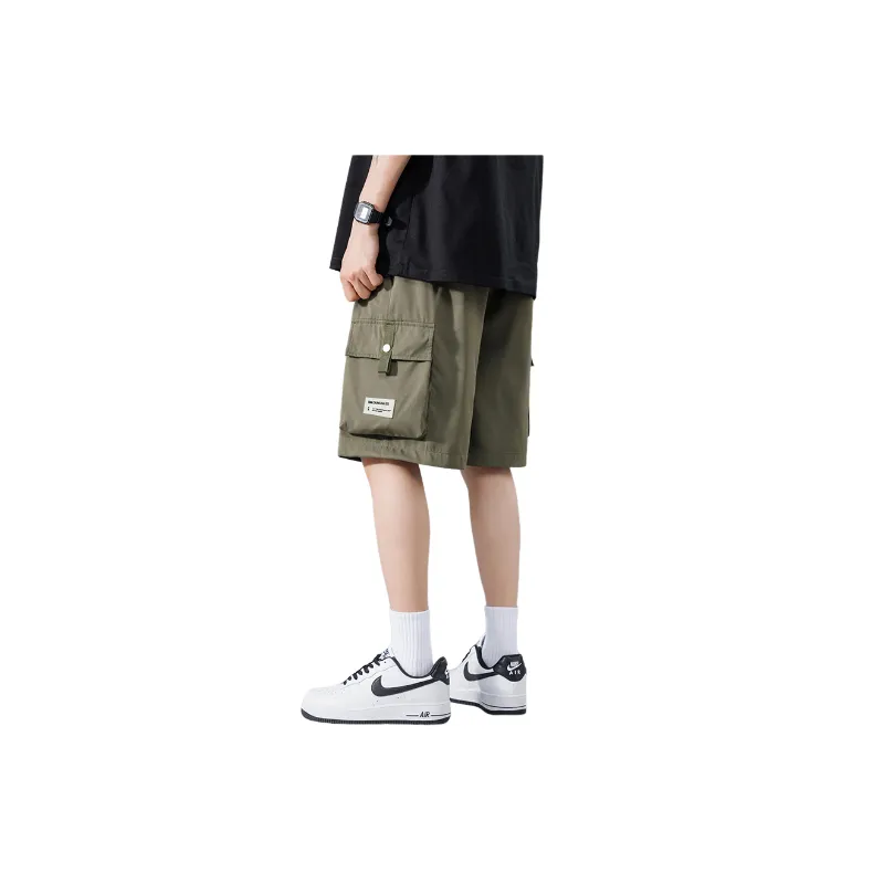 Casual Loose Polyester Cargo Shorts-4