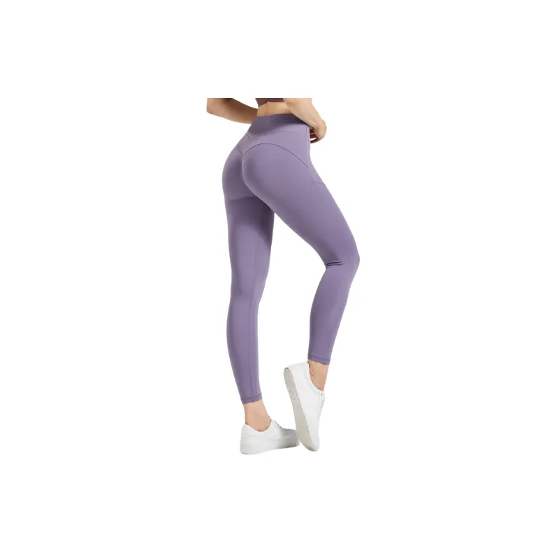 Casual Plain Nylon Leggings-5