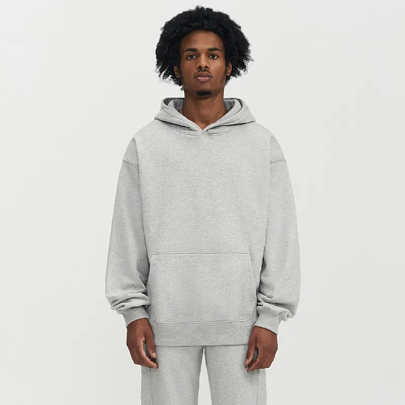 Plain Loose Cotton Hoodie-7