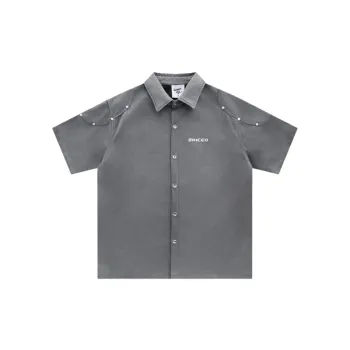 Loose Casual Metal Suede Shirt