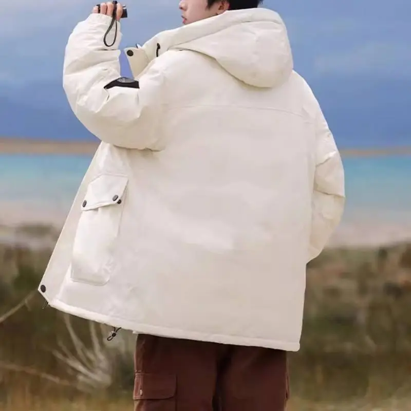 Loose Warming White Duck Down Jacket-3