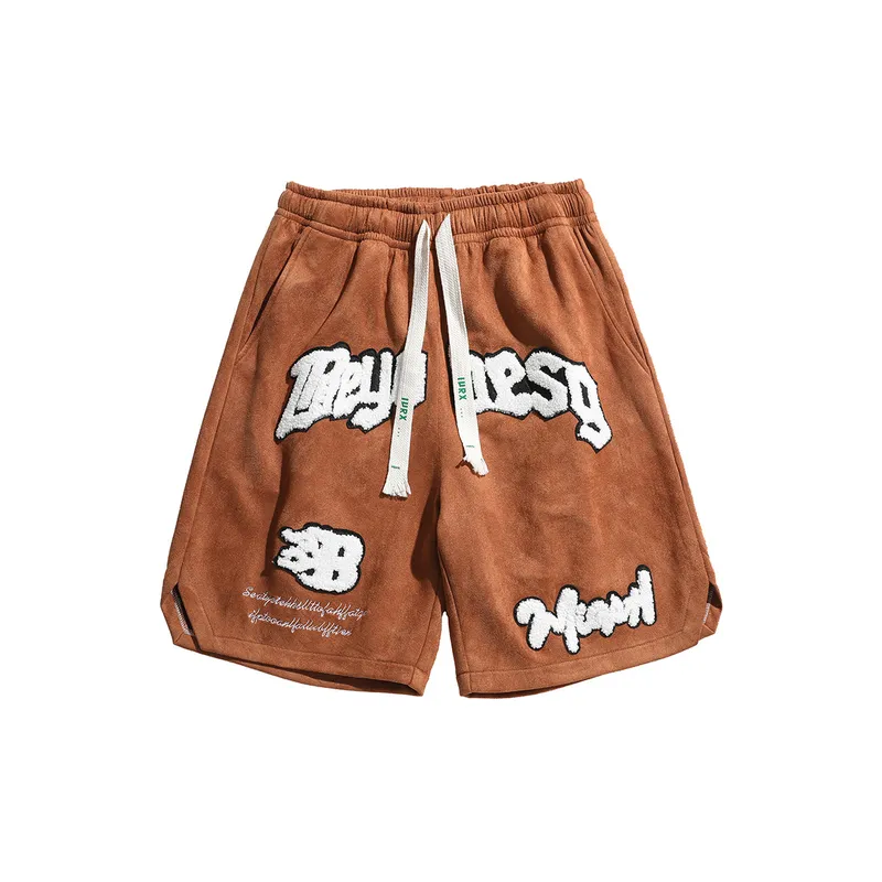 Gothic Embroidered Baggy Casual Shorts-0