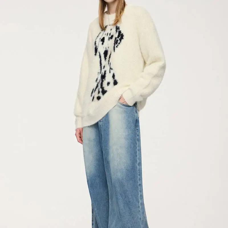 Fashion Loose 100% Nylon Sweater-9