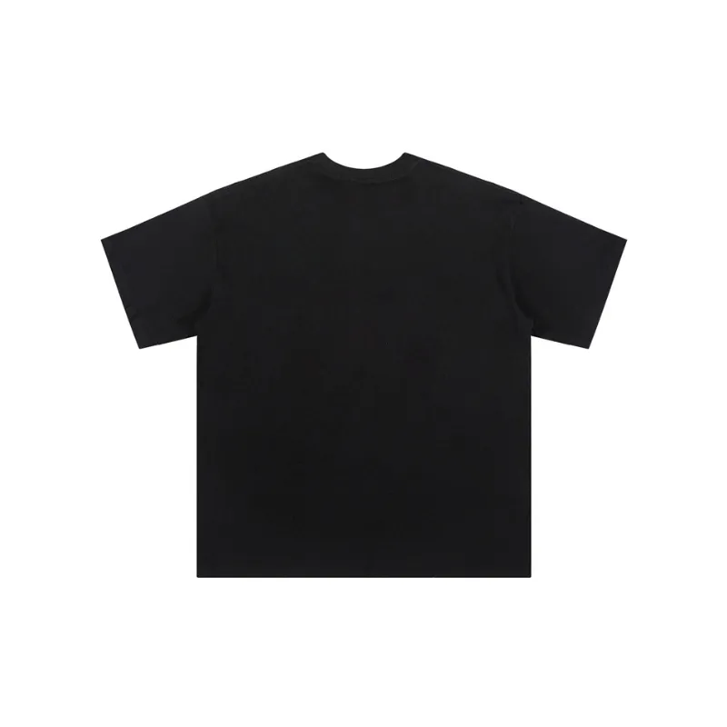 Retro Abstract Printing Short Sleeved T shirt-5