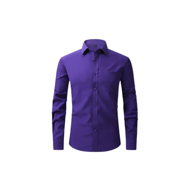 Simple Business Blended Synthetic Fabrics Shirt-0