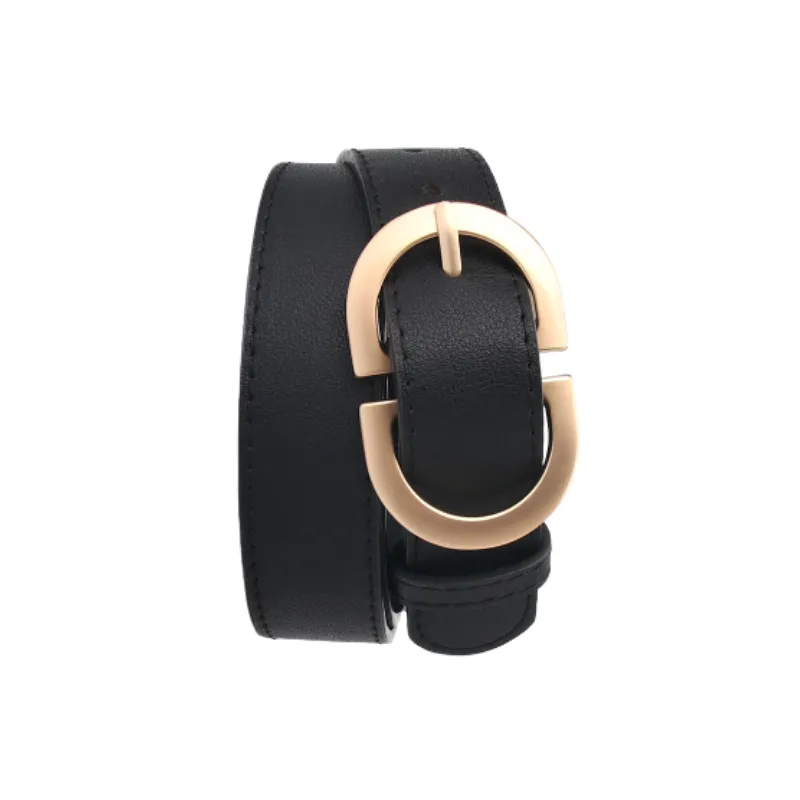 Simple Plain Leather Belt Women-0