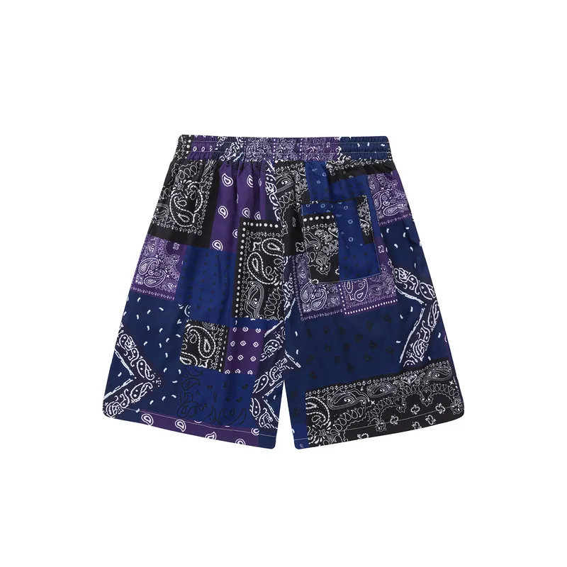 Casual Cashew Flower Basketball Shorts-1
