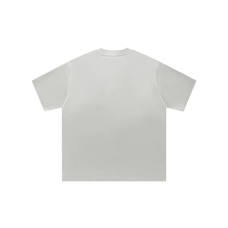Retro Letter Embroidered Short Sleeved Shirt-5