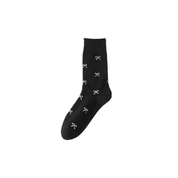 Cute Bow Cotton Mid Calf Sock