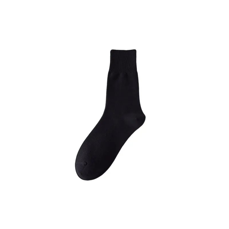 Simple Loose Cotton Mid Calf Sock-6