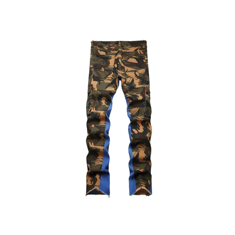 Simple Contrast Color Jeans-1