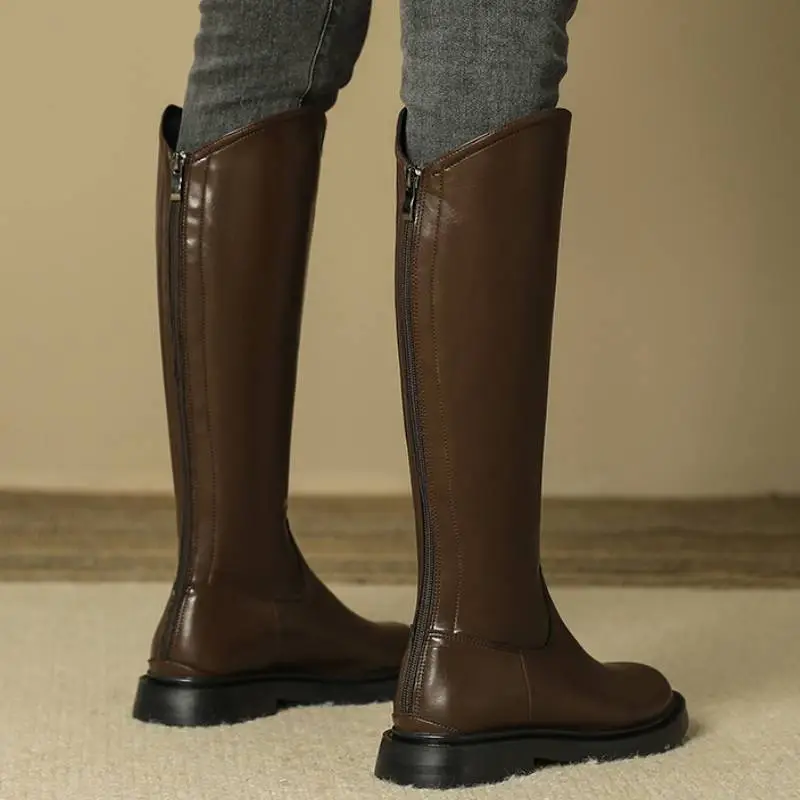 Simple Soft Knee High Boots-2