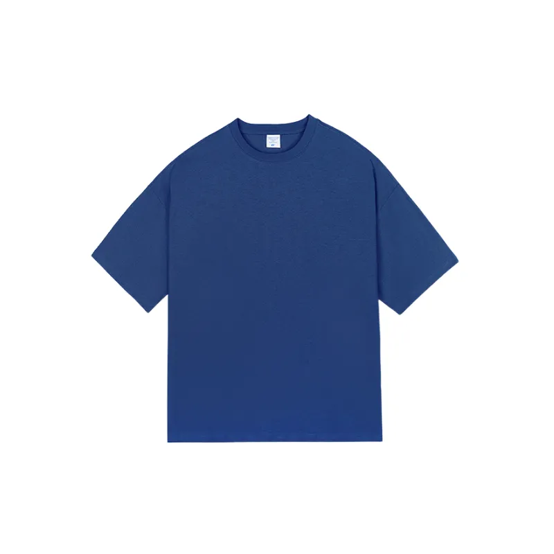 Loose Plain Combed Cotton T Shirt Unisex-5