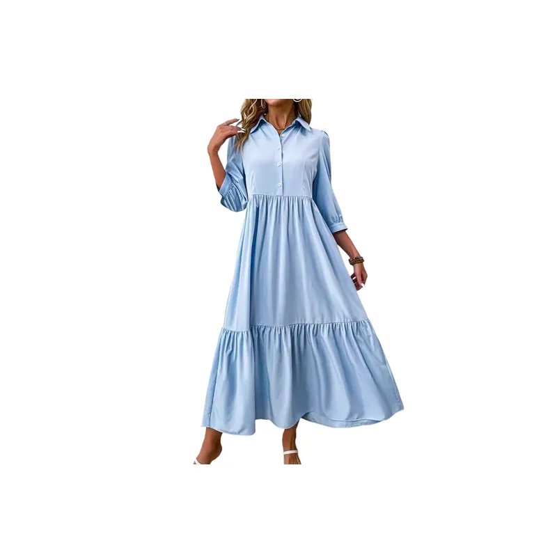 Loose Casual Long Sleeved Dress-2