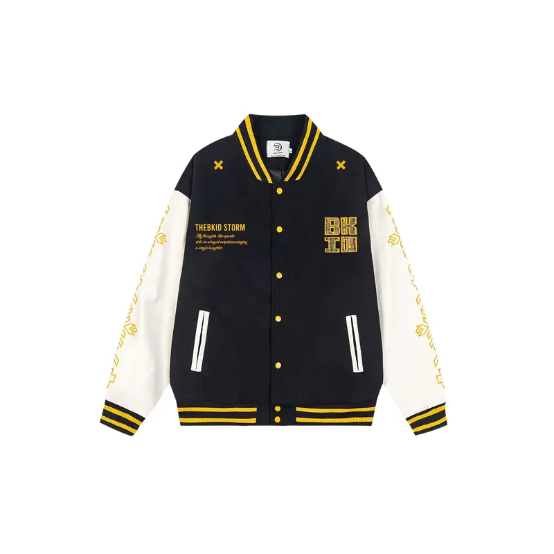 Embroidery Letter Cotton Jacket-5