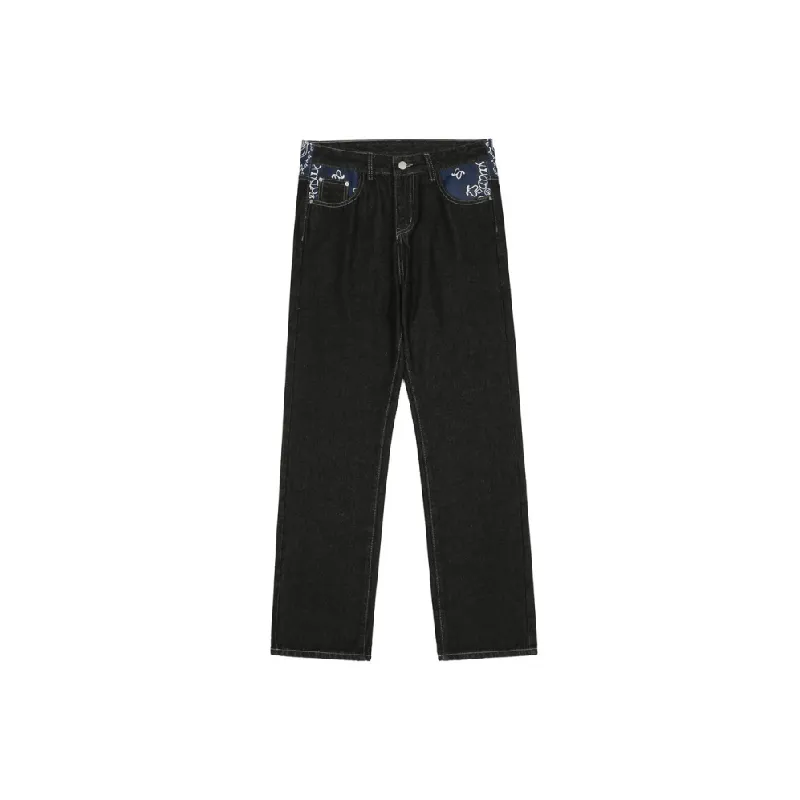 Trendy Contrast Color Jeans-4