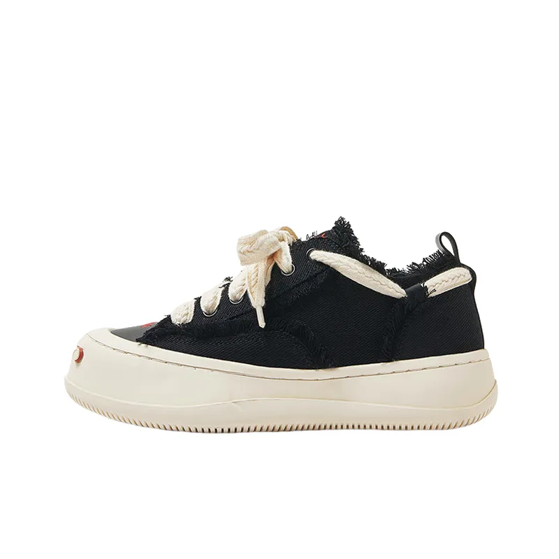 Breathable Canvas Open Smile Board Shoes-0