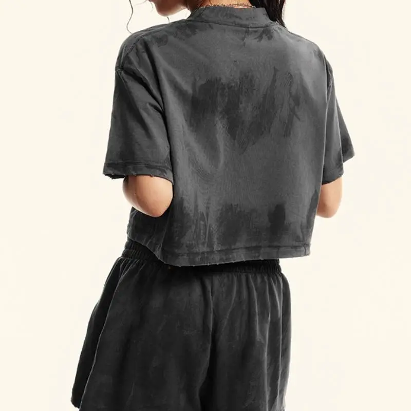 Casual Loose Cotton T Shirt Women-7