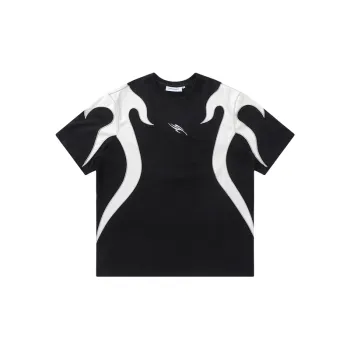 Basics Embroidery Cotton Blended Fabric T Shirt