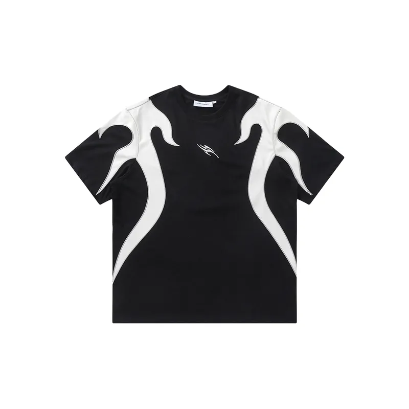Basics Embroidery Cotton Blended Fabric T Shirt-0