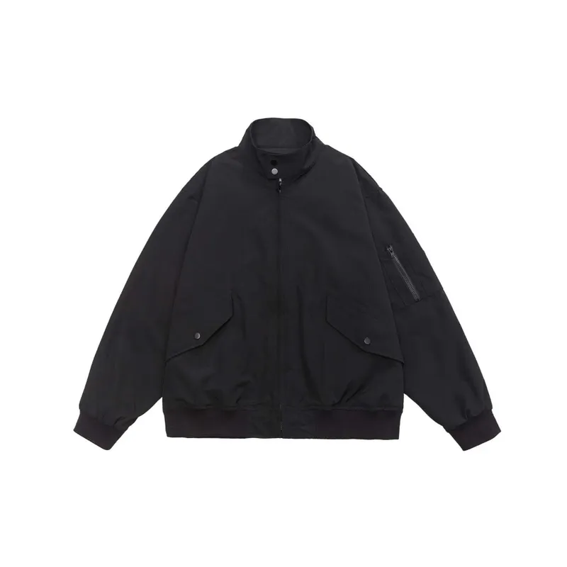 Collar Large Pockets Aviator Jacket-6