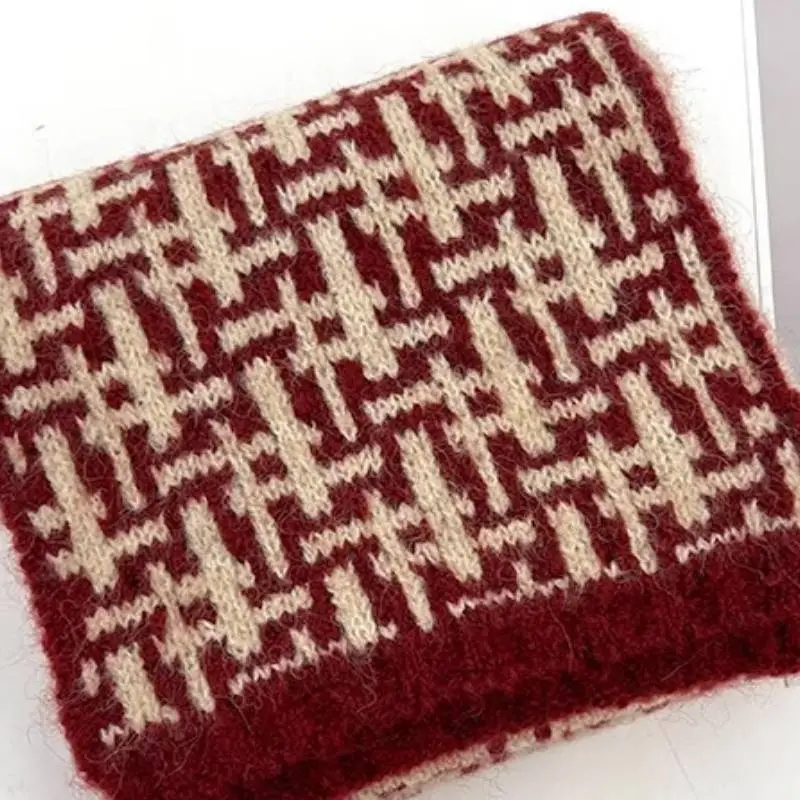 Retro Warm Knit Scarf-6