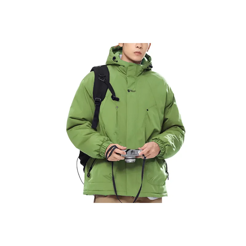 Simple Water Resistant Blended Synthetic Fabrics Jacket-1