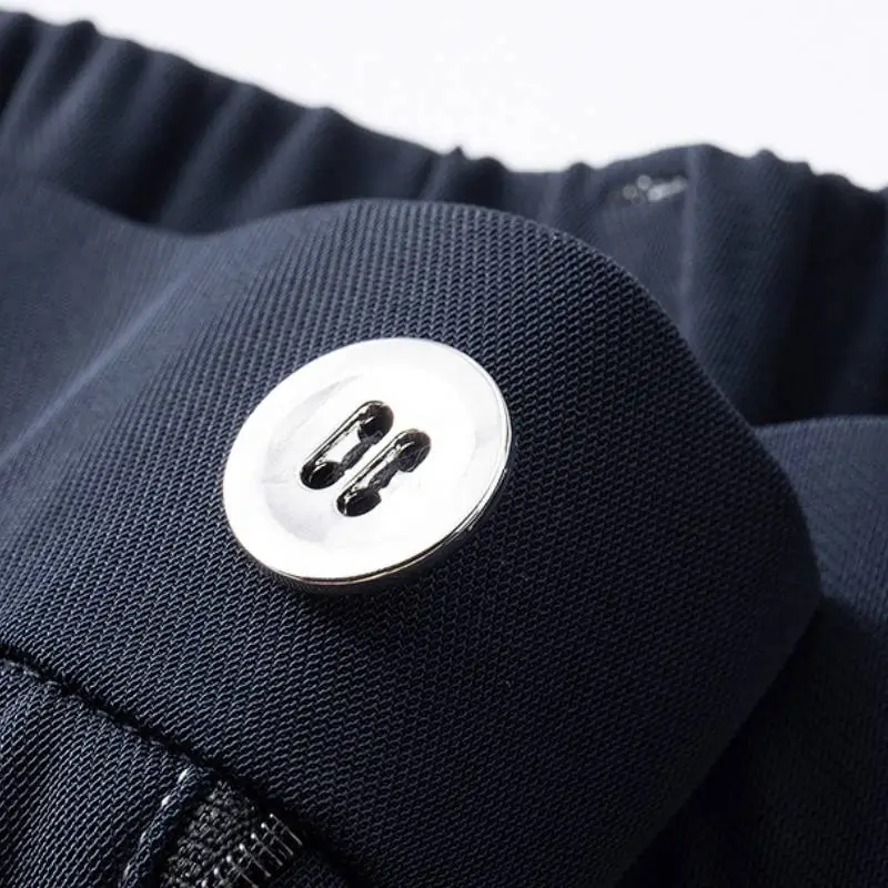 Casual Simple Blended Synthetic Fabrics Suit Trousers-5