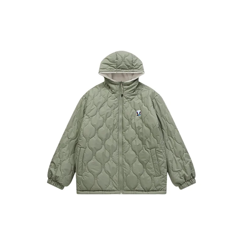 Fashionable Zipper 100% Polyester Quilted Jacket-0