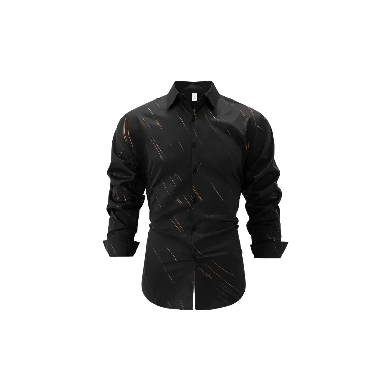 Fashionable Long Sleeve Cotton Blended Fabric Shirt-1