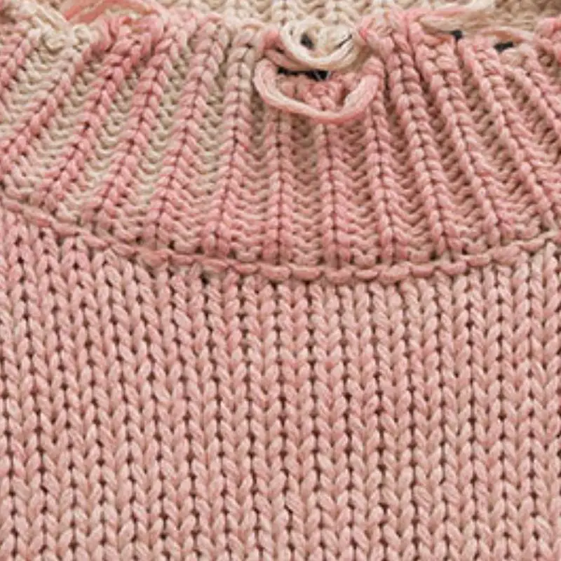 Loose Fashionable Cotton Blended Fabric Sweater-2
