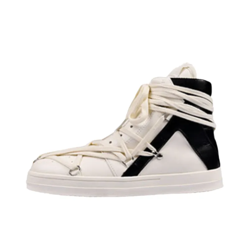 Sporty Lace Up Skateboarding Shoes-0