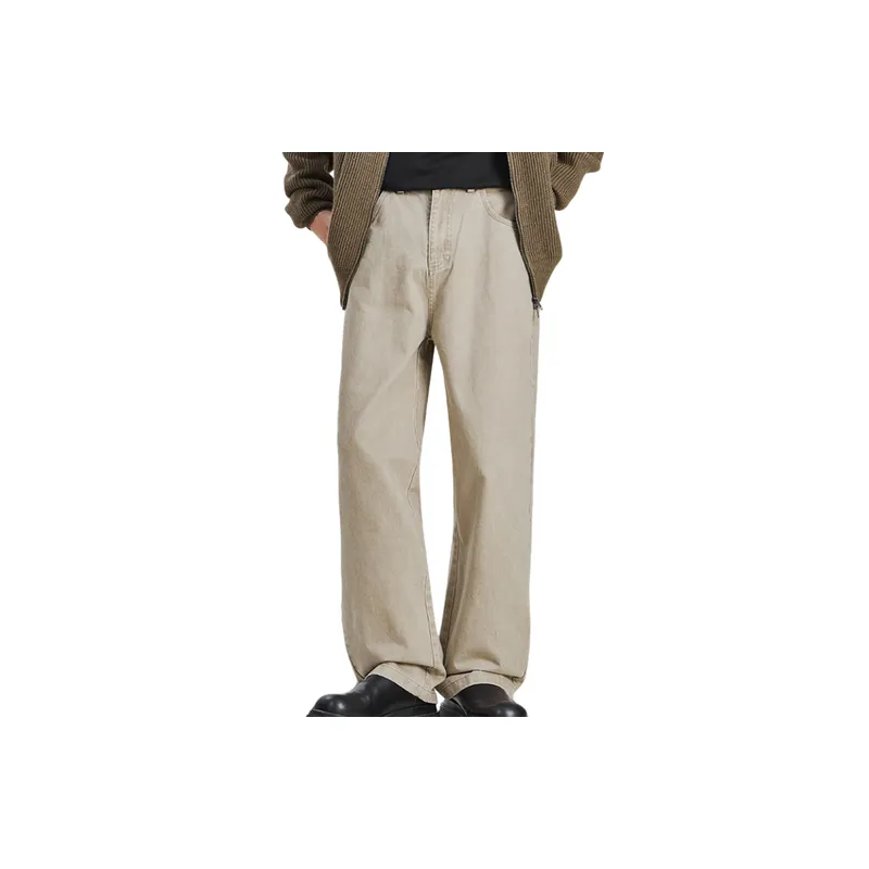 Loose Straight Leg Cotton Casual Pants-8