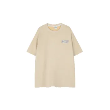 Casual Letter Faux Suede T Shirt
