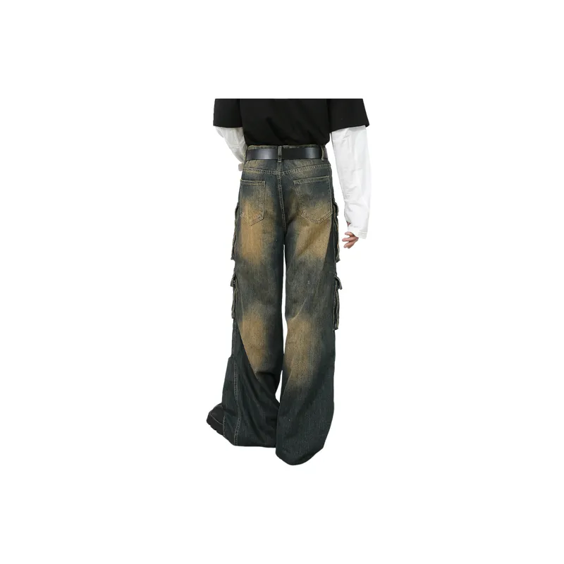 Funky Loose Cotton Cargo Pants-3