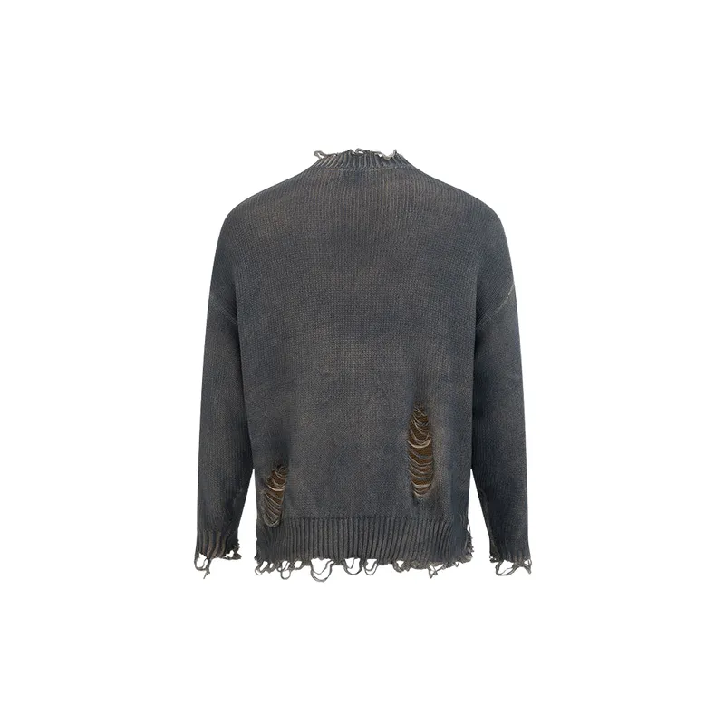 Simple Loose Cotton Blended Fabric Sweater-5