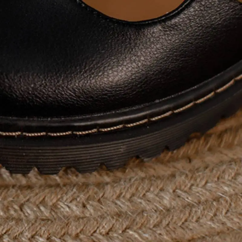 Retro Plain Mary Jane Shoes-6